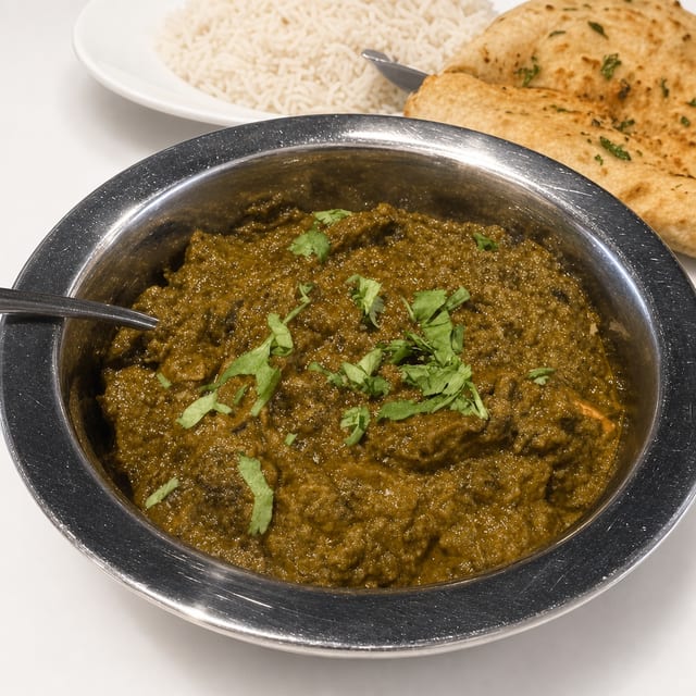 63. Vegetarian Palak Masala Saag.