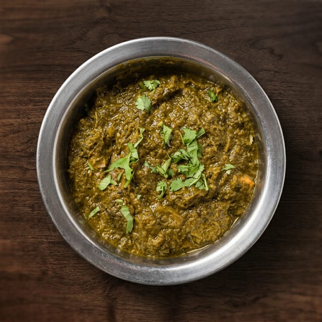 63. Vegetarian Palak Masala Saag.